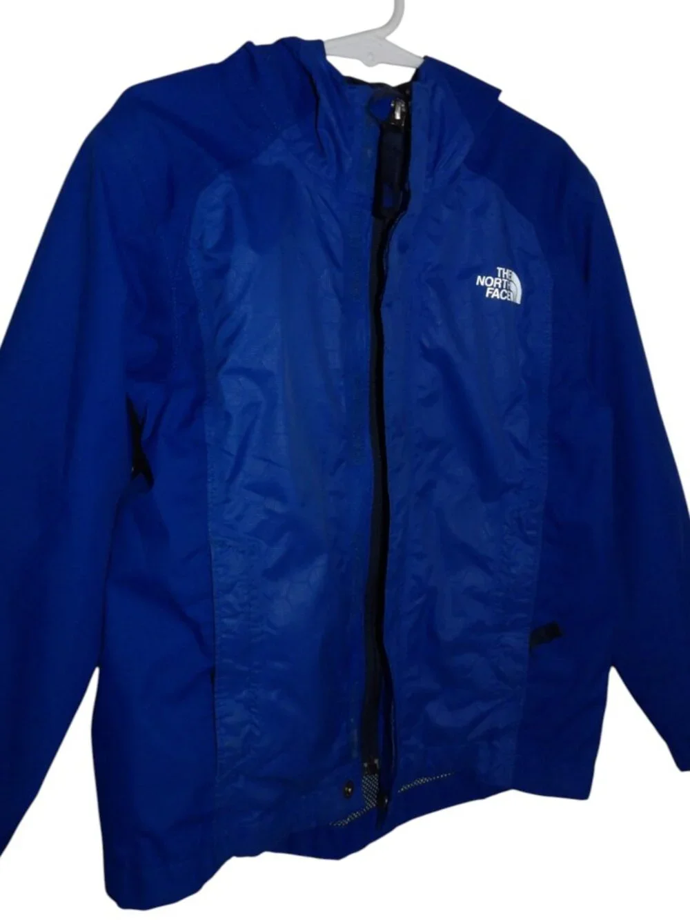 The North Face Blue Full Zip Hooded Rain Jacket Size XXS 5
